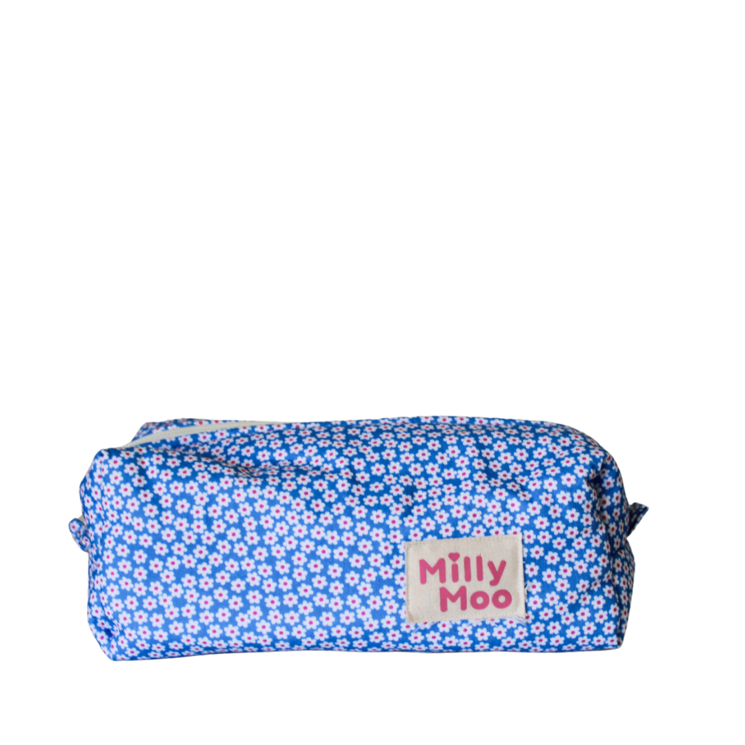 Navy Floral Mini Beauty Bag