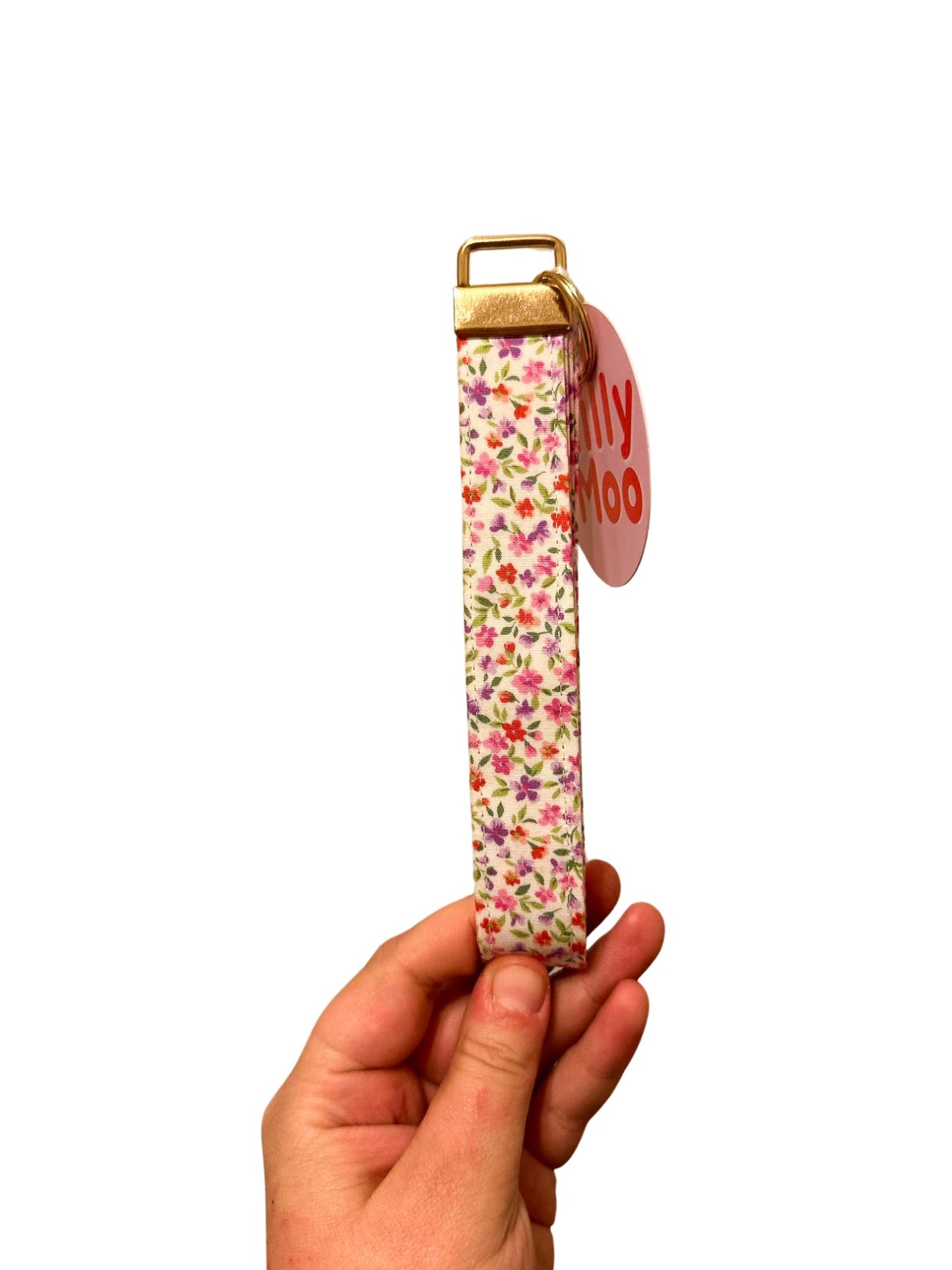 Rosy Meadow Keychain Wristlet