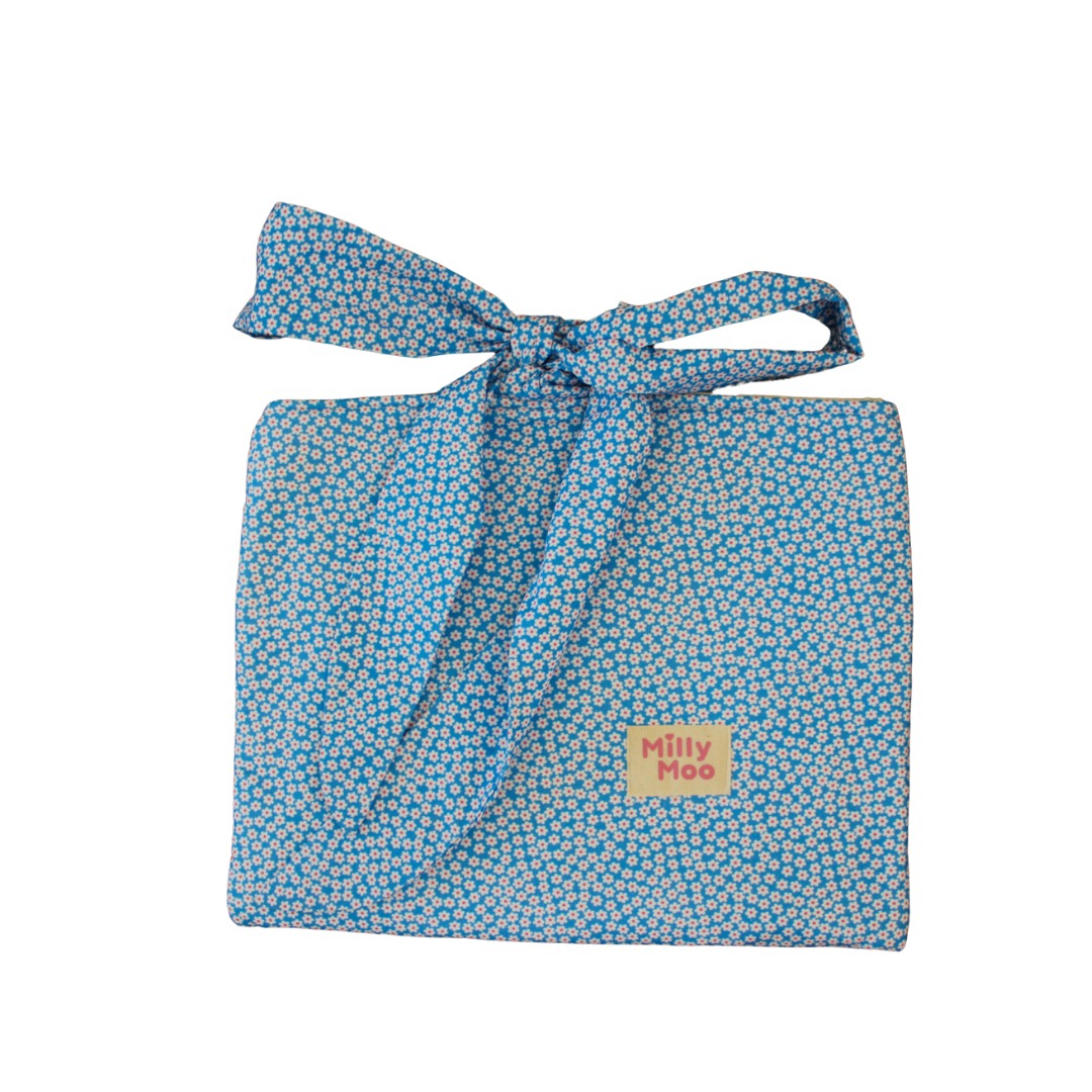 Navy Floral Laptop Tech Bag