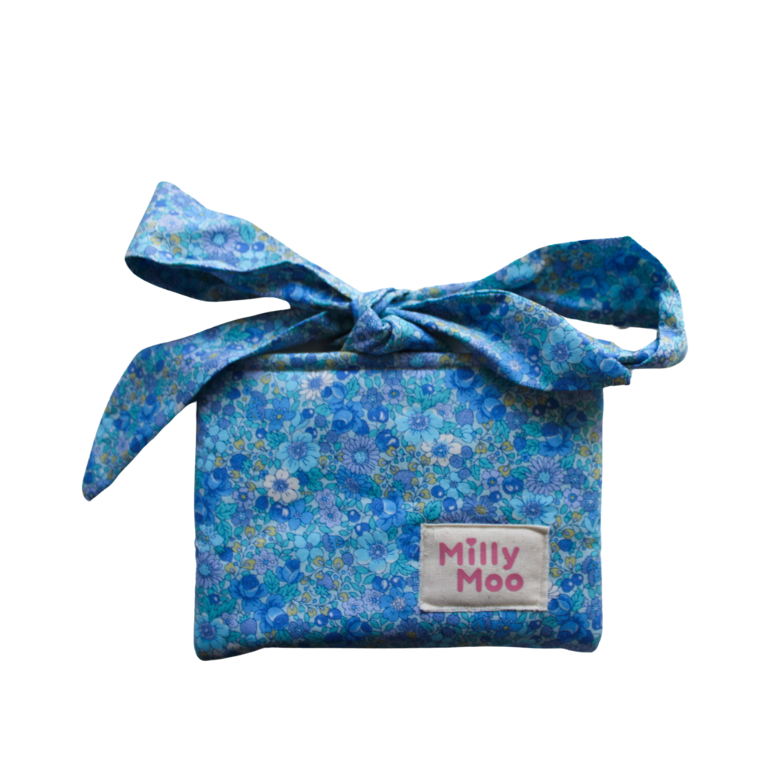 Bright Blue Bloom Kindle Tech Bag