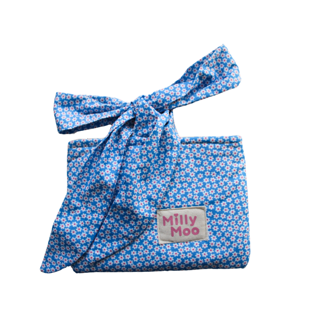 Navy Floral Kindle Tech Bag