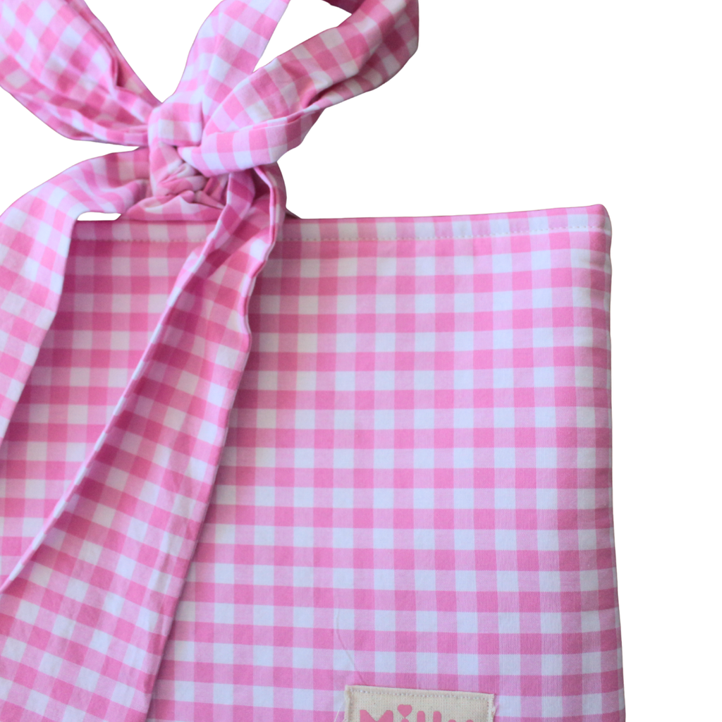 Pink Gingham ipad Tech Bag