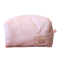 Baby pink Stripe Beauty Bag