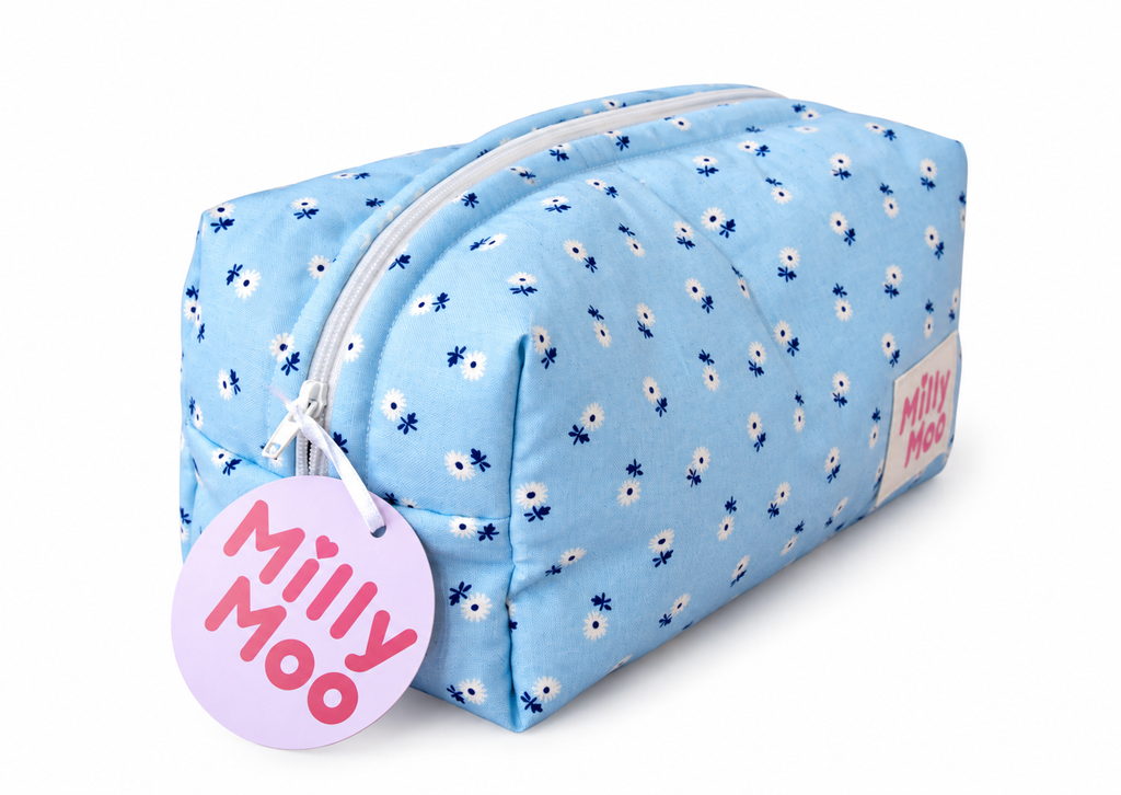 Blue Daisy Beauty Bag
