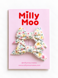 Pastel Flowers Mini Bow Set