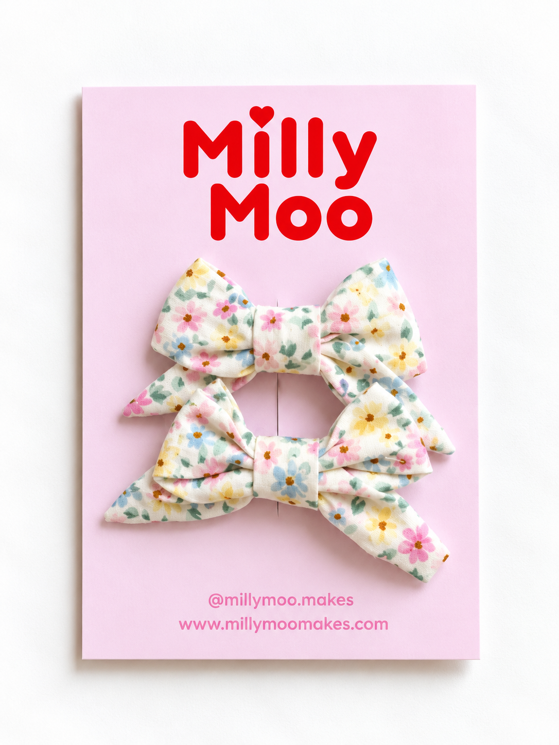Pastel Flowers Mini Bow Set