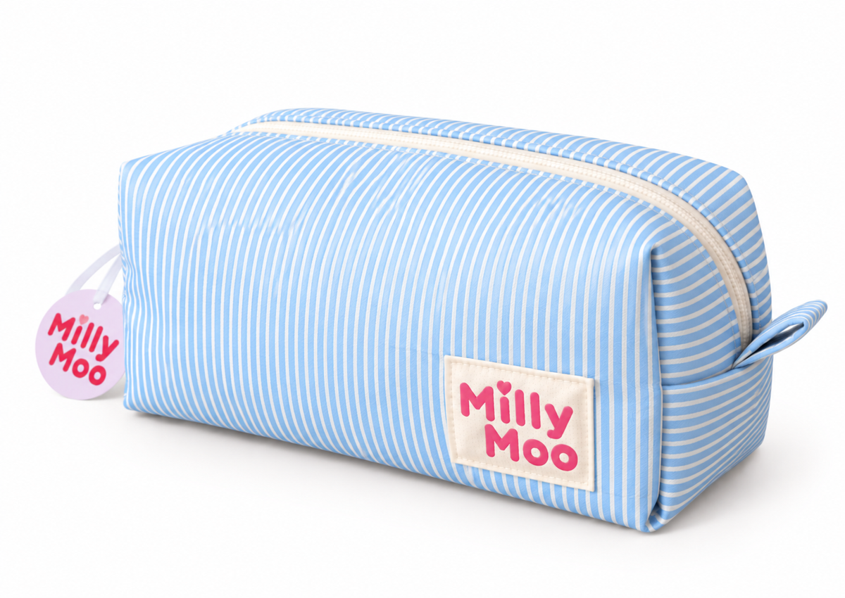 Blue Stripes Beauty Bag