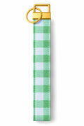 Green Gingham Wristlet