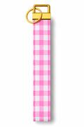 Pink Gingham Wristlet