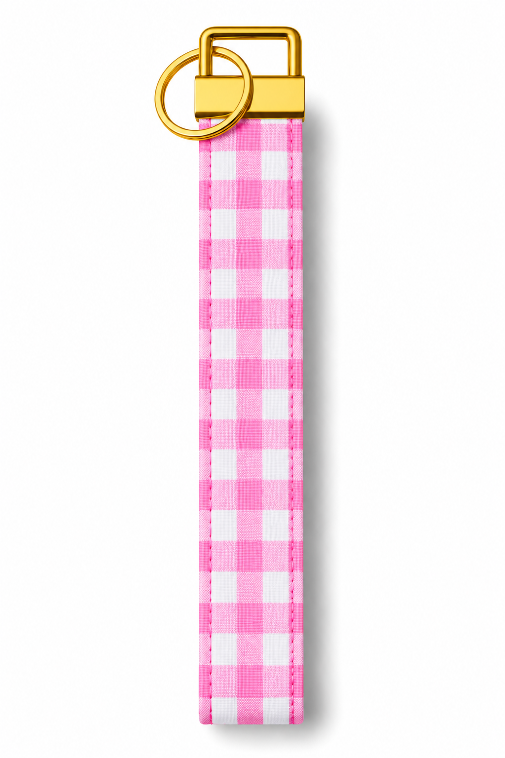 Pink Gingham Wristlet