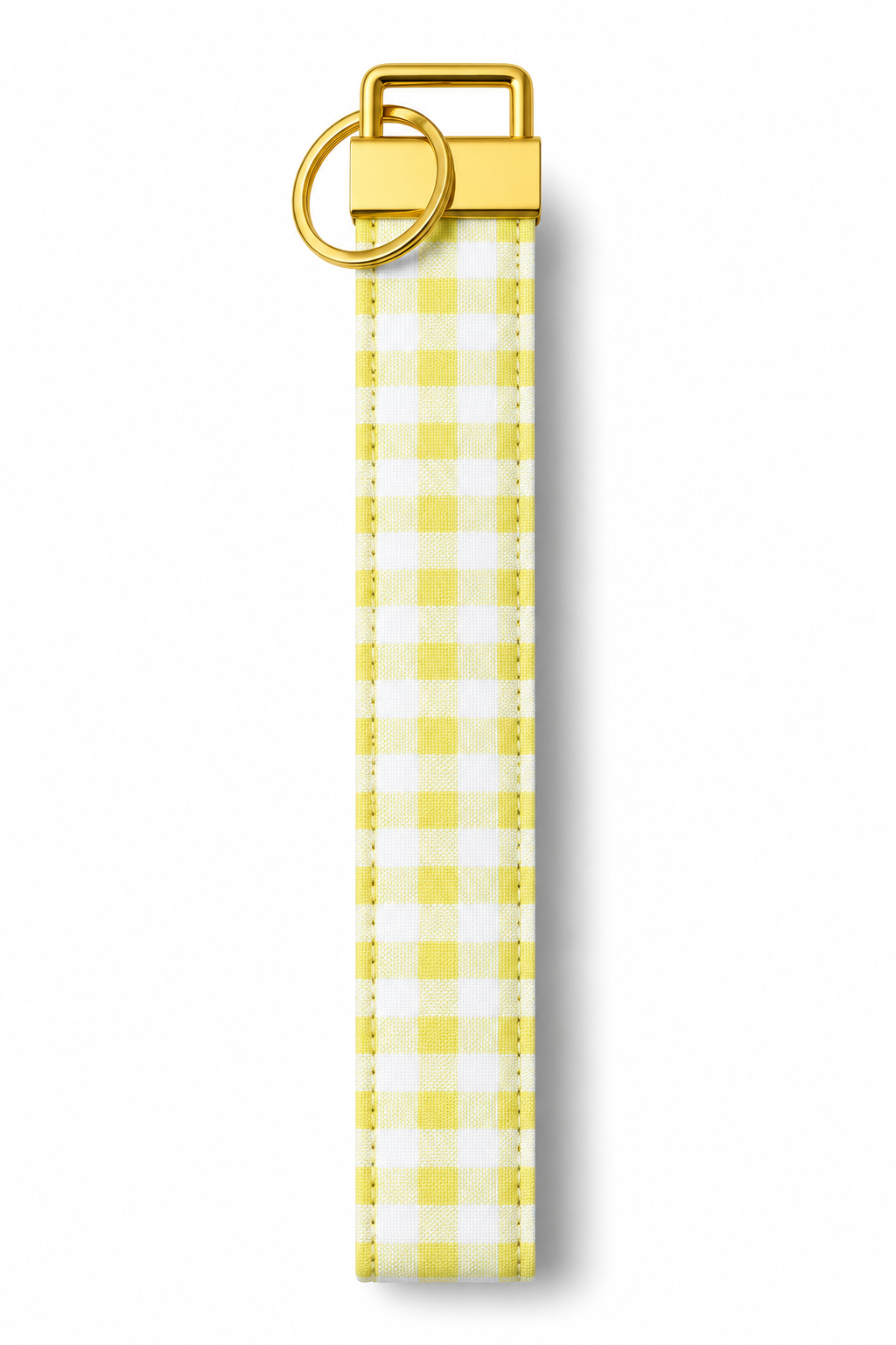 Yellow Gingham Wristlet